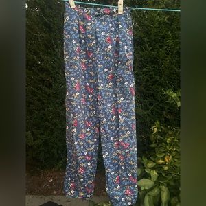 Vintage Talbots floral cotton pants size 2